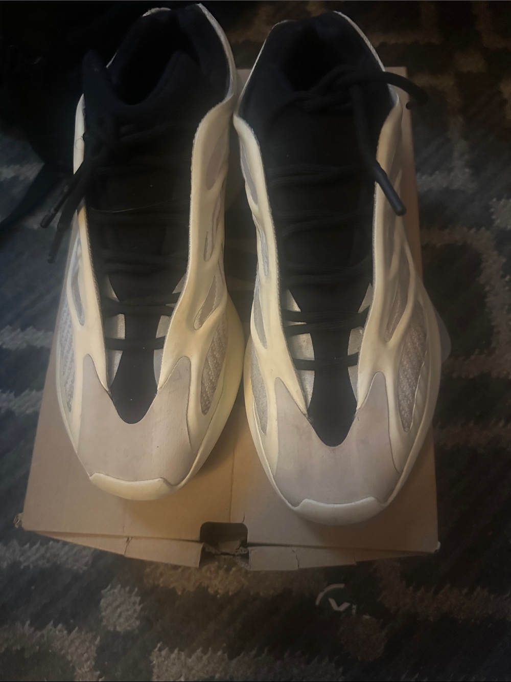 Yeezy Boost Runner 700 Sneakers in Cream and Black size 12
